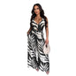 Women's Sexy Print Halter Smocking Wide Leg Suits