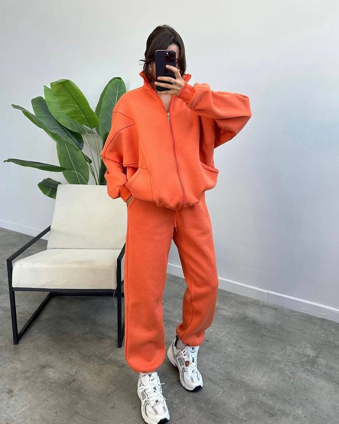 Women's Fashion Minimalist Long Sleeve Solid Color Suits