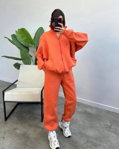 Women's Fashion Minimalist Long Sleeve Solid Color Suits