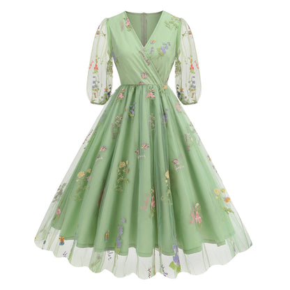 Summer Super Fairy Dress Princess French Embroidery Dresses