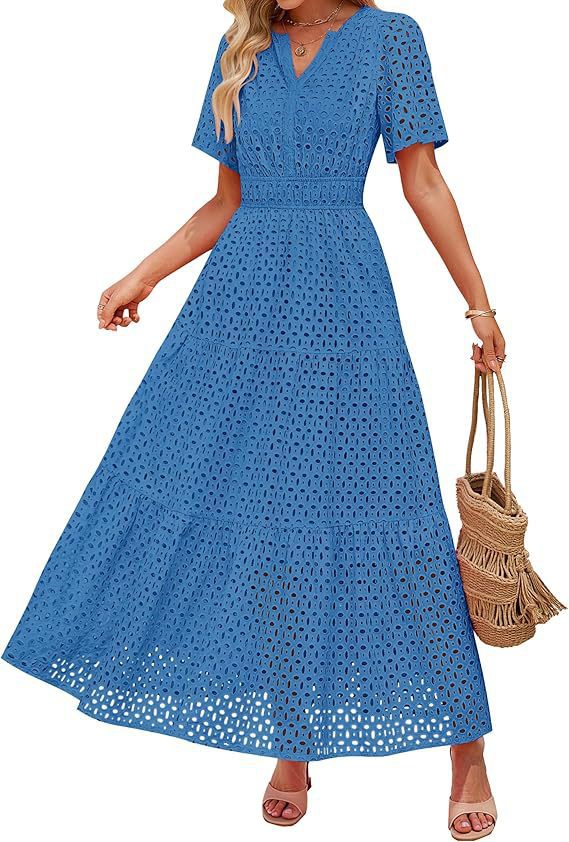Women's A- Line Hollow Lace Cake Dress Dresses