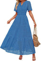 Women's A- Line Hollow Lace Cake Dress Dresses