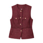 Women's French Design With Belt Sequin Decorative Coats