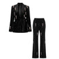 Beaded Mid-length Veet Elastic Waist Fashion Suits