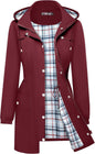 Women's Casual Fashion Plaid Long Sleeve Anorak Coats