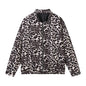 Women's Winter Leopard Print Zipper Cotton Coats