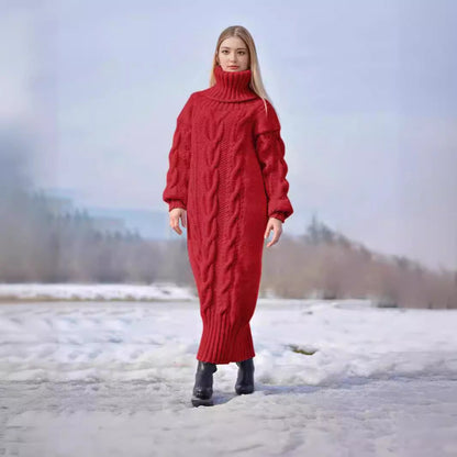 Turtleneck Pullover Twisted Loose Knitted Temperament Sweaters