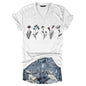 Women's Duplex Printing Sleeve Pullover T-shirt Summer Blouses