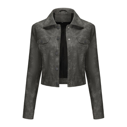 Women's Thin Leather Casual Fashion Popular Daily Jackets
