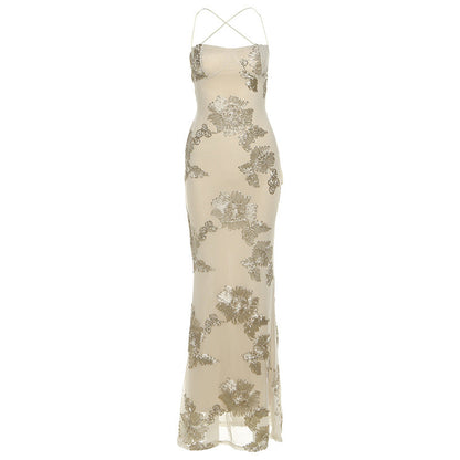 Women's Summer Temperament Sexy Slim Fit Slimming Backless Dresses