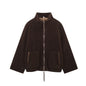 Women's Color Idle Style Lamb Wool Turtleneck Coats