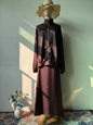 Women's Summer Satin Long Sleeve Dress Fashion Suits