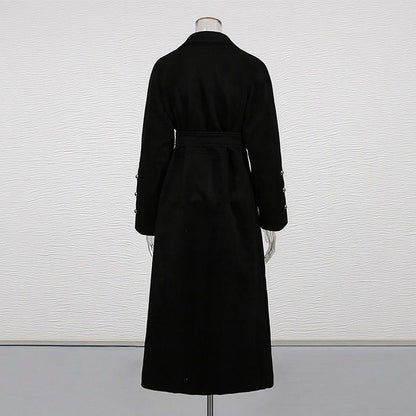 Women's Hepburn Style Classic Profile Overcoat Autumn Lapel Coats