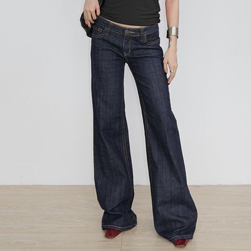 Street Low Waist Slimming Flared American Jeans