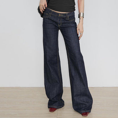 Street Low Waist Slimming Flared American Jeans