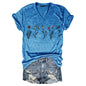 Women's Duplex Printing Sleeve Pullover T-shirt Summer Blouses