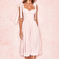 Gown French Style Vacation Dress Backless Sexy Skirts