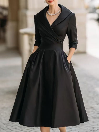 Women's Temperament Dress Slimming Elegant Long Sleeve Clothing