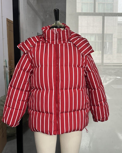 Elegant Striped Long-sleeved Shirt Mid-length Dress Coats