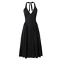 Halter Long Dress Summer Sexy Backless Deep Dresses