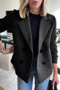 Women's Spring Fashion Temperament Wool Stitching Woolen Coats