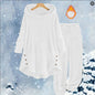 Women's Solid Color Plush Hooded Long Sleeve Suits