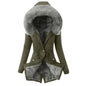 Women's Cotton Padded Parka Thick Warm Fur Coats