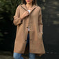 Fashion Hooded Long Sleeve Solid Color Coats
