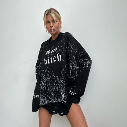 Women's High Sense Outerwear Hollow Hem Pullover Sweaters