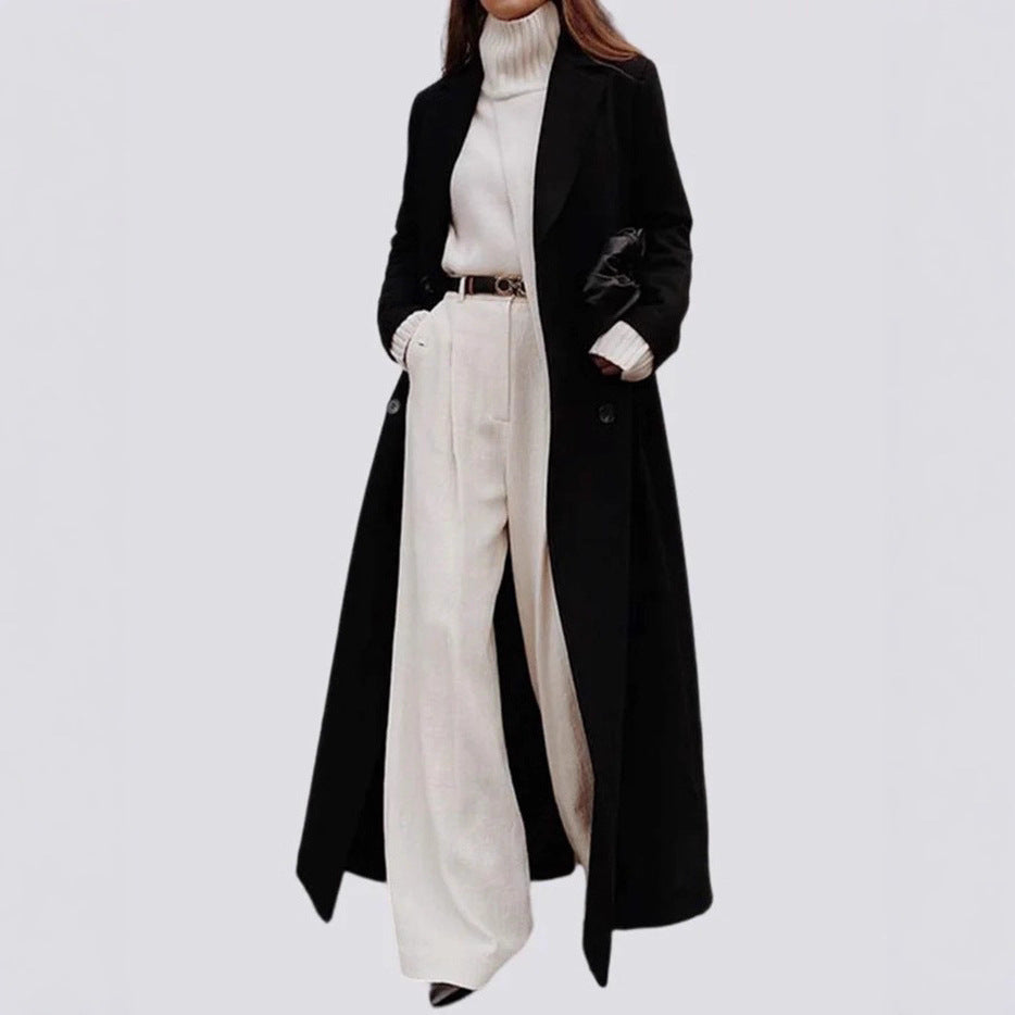 Women's Loose Casual Long Solid Color Temperament Coats