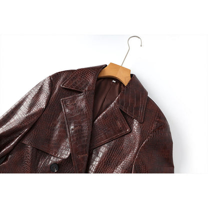 Leather Extended Elegant Fur Hot Trench Coats