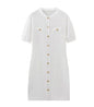 Women's Knitted Short-sleeved Button Wool Dress Dresses