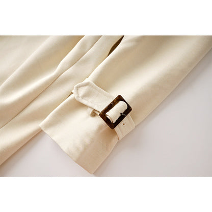 Simple Style South Oil Belt High Coats