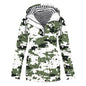 Women's Camouflage Printed Hooded Pocket Splash Outdoor Coats