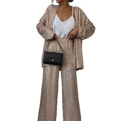 Women's High-grade Sequined Fashion Design Temperament Suits