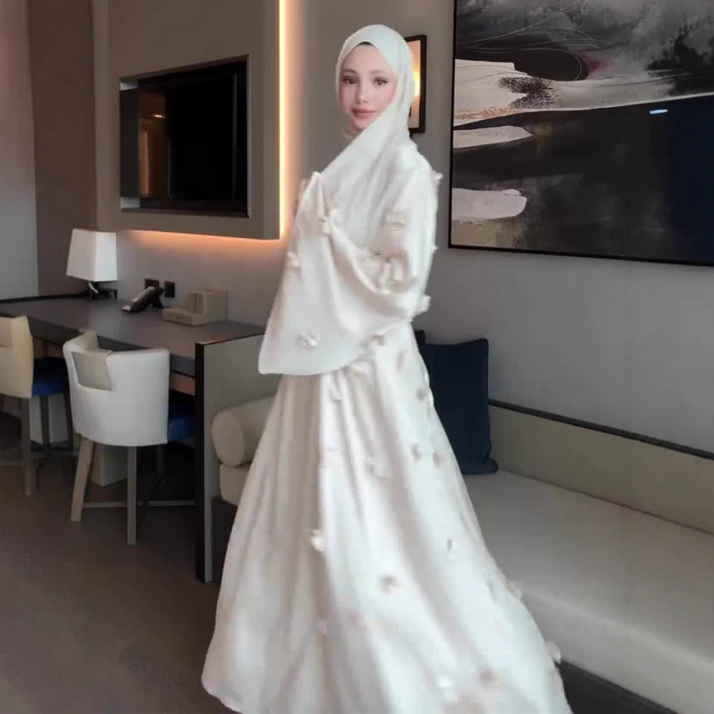 Women's Simple Elegant Graceful Long Sleeve Dress Dresses