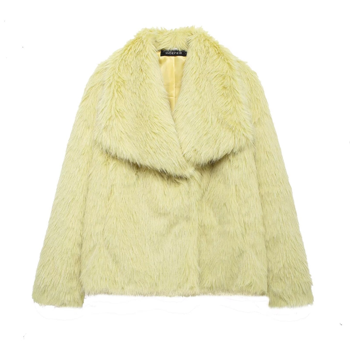Women's Innovative French Artificial Fur Effect Coats