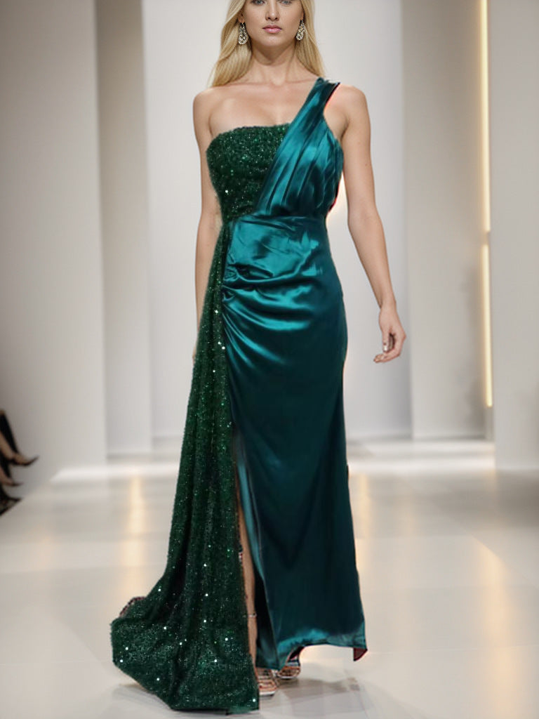 Women's Light Luxury Fishtail Banquet Elegant Host Single Dresses