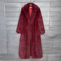 Women's Imitation Plush Furry Fur Extended Collar Coats