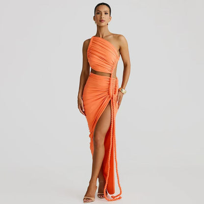 Women's Strapless Dress Summer Sexy Backless Hemp Dresses