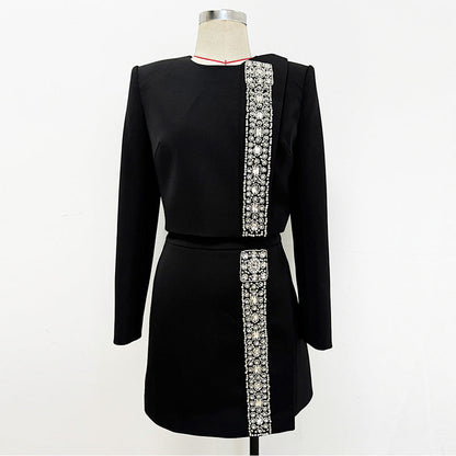 Fashion Personality Single Collar Beads Rhinestones Suits
