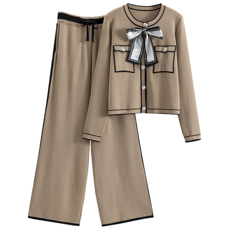 Women's Classic Style Fashion Elegant Knitted European Suits