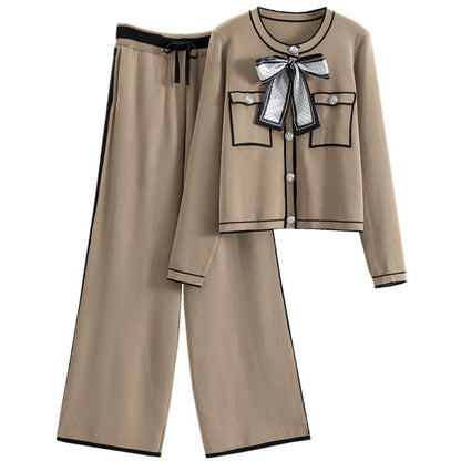 Women's Classic Style Fashion Elegant Knitted European Suits