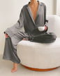 Women's Silk Comfort Breathable Two-piece Set French Suits