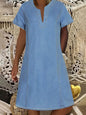 Women's Denim Dress Solid Color Thin Mid-length Dresses