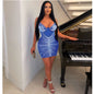 Sexy Rhinestone Strap Dress Nightclub Uniforms Dresses