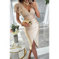 Women's Casual Short-sleeved Split Dress Often Party Dresses