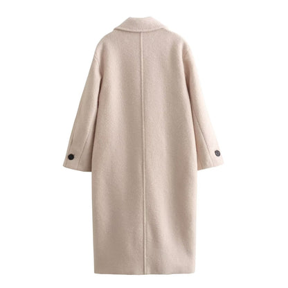 Pearl Leather Solid Color Loose Temperament Coats