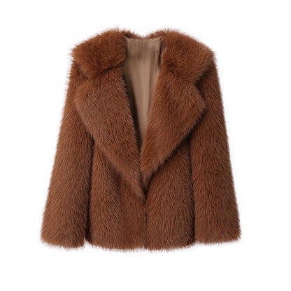 Women's Leather Fur Faux Loose Korean Style Coats