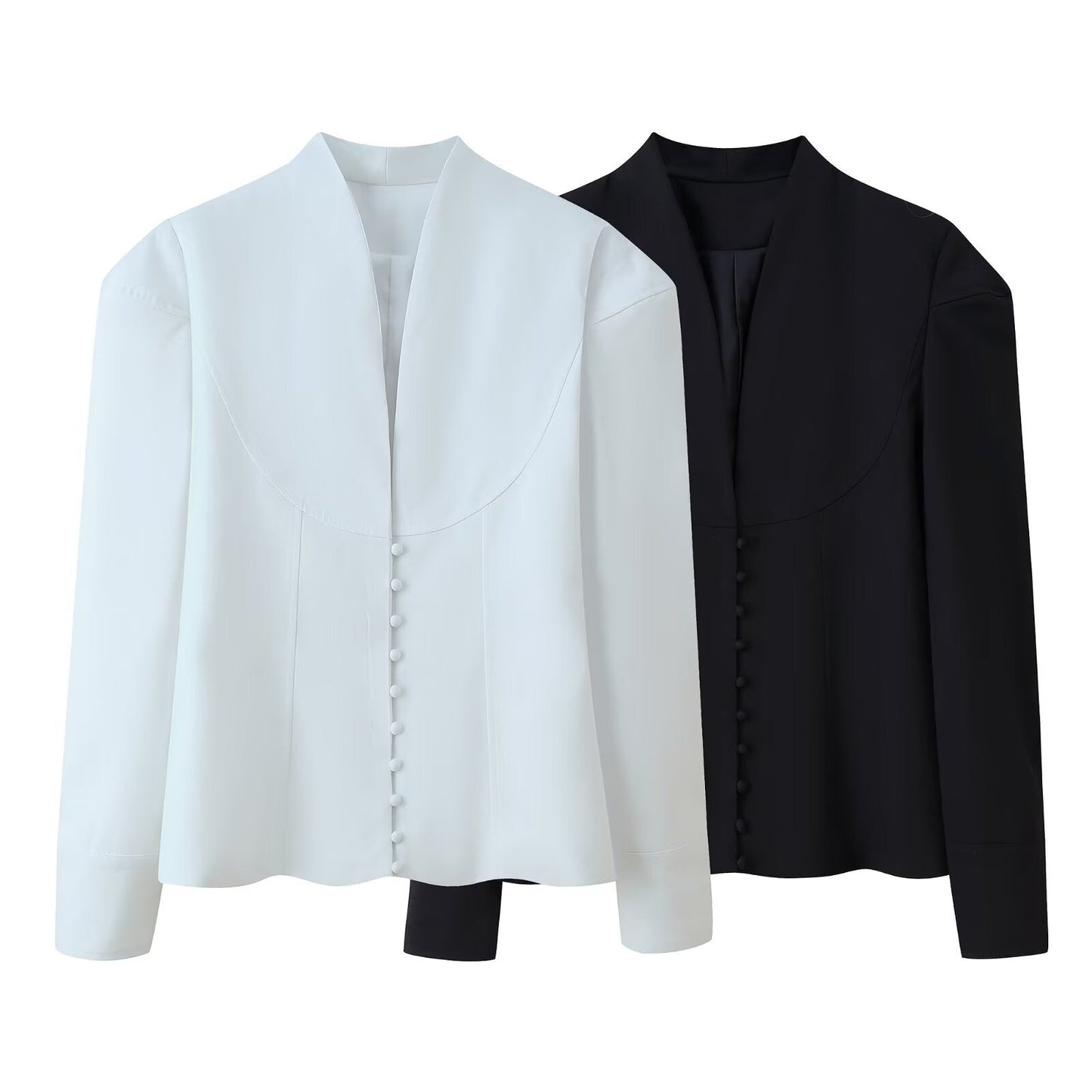 Women's Fashion Casual Polo Collar Waist Long-sleeved Coats